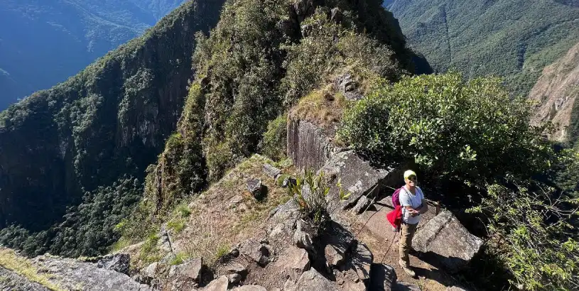 Huchuy Picchu path, the path to Huchuy Picchu summit inside Machu Picchu